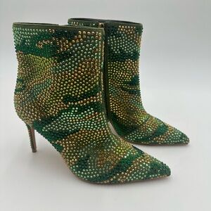 New Kurt Geiger London Belgravia Crystal Embellished Bootie Sz 37